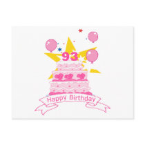 93 Year Old Birthday Cake Postcards