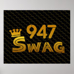 947 Area Code Swag Posters
