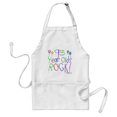 95 Year Olds Rock! Apron by TShirtDotCom