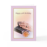 95th Birthday Card with Aged Hands and Bible