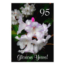 95th Birthday Celebration/Elegant Pink Azaleas Announcement