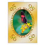95th Butterfly and flower birthday card