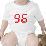 96 ninety-six red alarm clock digital number shirt