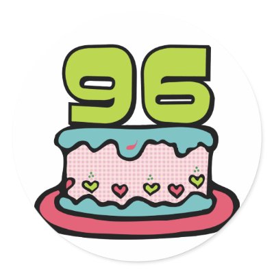 96 Year Old Birthday Cake Sticker by Birthday_Bash