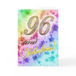 96th Birthday party Invitation Cards