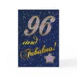 96th Birthday party Invitation Greeting Card