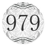 979 Area Code Round Stickers