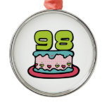 98 Year Old Birthday Cake Ornament