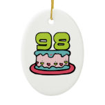 98 Year Old Birthday Cake Ornaments