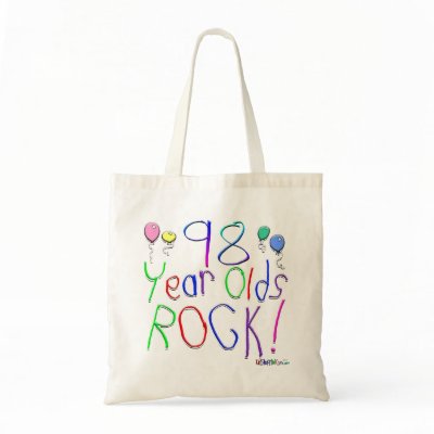 98 Year Olds Rock ! Bag by BirthdaysRock