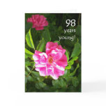 98th Birthday Card - Pink Roses