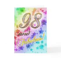 98th birthday for someone Fabulous Greeting Card