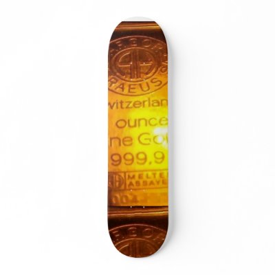 gold skateboard