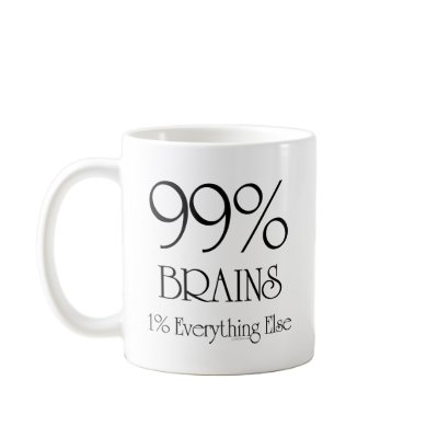 99% Brains Mug by cyndisstuff