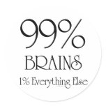 99% Brains Sticker