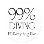 99% Diving Stickers