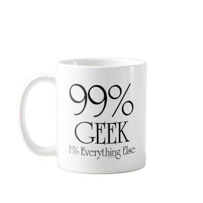 99% Geek Mug by cyndisstuff