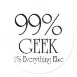 99% Geek stickers