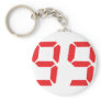 99 ninety-nine red alarm clock digital number keychain