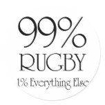 99% Rugby Round Sticker