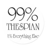 99% Thespian Stickers