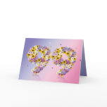 99th birthday card with flowery letters