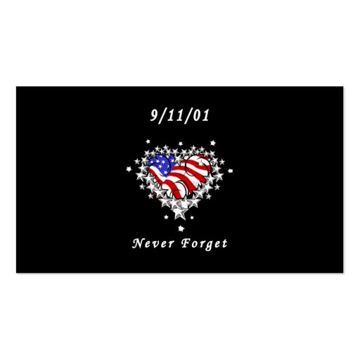 9/11/01 Patriotic Tattoo Business Card