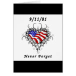 9/11/01 Patriotic Tattoo Card