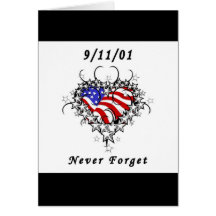 9/11/01 Patriotic Tattoo Card