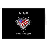 9/11/01 Patriotic Tattoo Greeting Cards