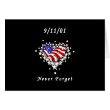 9/11/01 Patriotic Tattoo Greeting Cards
