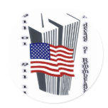 9-11 10th Anniversary Commemorative Round Stickers