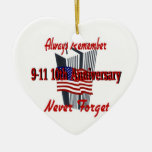 9-11 10th Anniversary Remembrance Christmas Ornaments