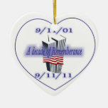 9-11 10th Anniversary Remembrance Christmas Ornament