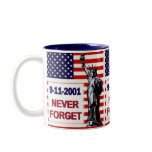 9-11-2001 Never Forget Coffee Mugs