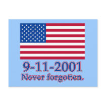 9-11-2001 Never Forgotten Tshirts, Buttons Postcards