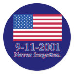 9-11-2001 Never Forgotten Tshirts, Buttons Stickers