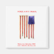 9/11 American Flag Firefighter Memorial Magnet
