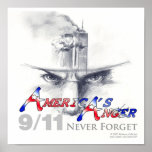 9/11 "America's Anger" (with type) poster