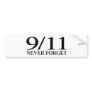 9/11 Never Forget Bumper Stickers