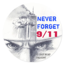 9/11 "Never Forget" sticker