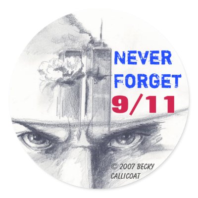 9/11 "Never Forget" sticker by BeckCalli