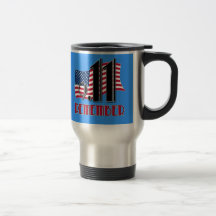9/11 REMEMBER with American Flag Tshirts Coffee Mug