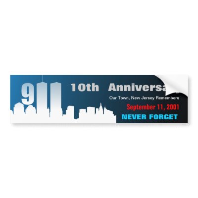 9/11 September 11th - Customised Bumper Sticker by 911remembrance