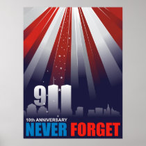 9-11 Setpember 11th 10th Anniversary Huge Poster