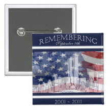 9-11 Tenth Anniversary Remembrance Buttons