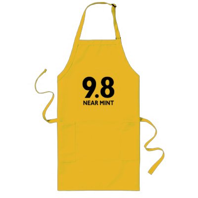 9.8 NEAR MINT APRON by CalisotaTees