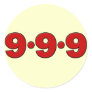 9-9-9: September 9th, 2009 Round Sticker