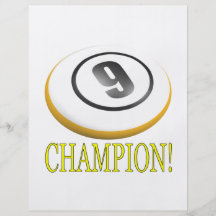 9 Ball Champion Full Color Flyer
