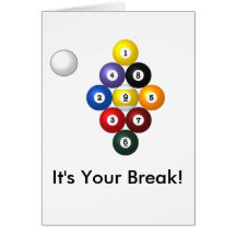 9-ball rack greeting card